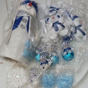 Festive Snowman Christmas Ornaments Set